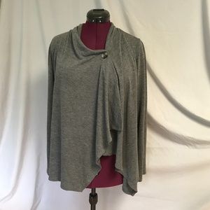 AB Studio long sleeve light sweater wrap